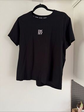 DKNY Black Short Sleeve Logo T‑Shirt